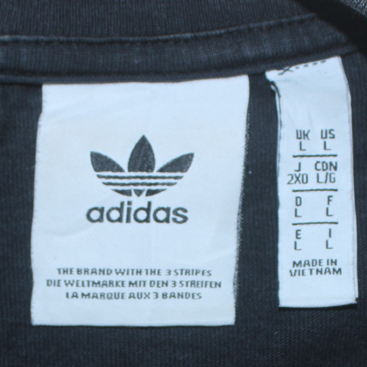 Mens UK Size L adidas Black  T-Shirt