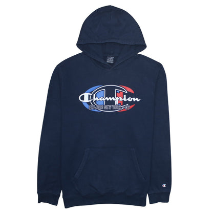 Mens UK Size XL Champion Blue Pullover Hoodie