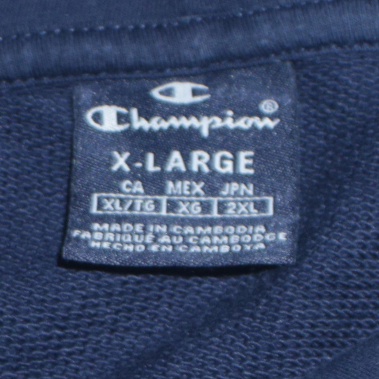 Mens UK Size XL Champion Blue Pullover Hoodie
