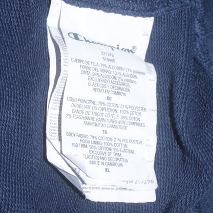 Mens UK Size XL Champion Blue Pullover Hoodie