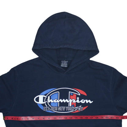 Mens UK Size XL Champion Blue Pullover Hoodie