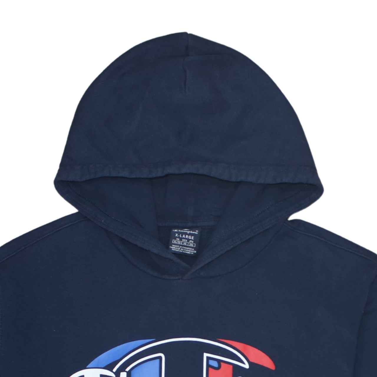 Mens UK Size XL Champion Blue Pullover Hoodie