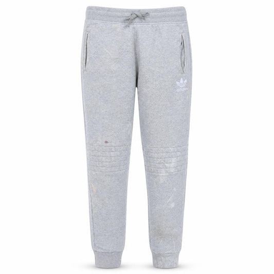 Front view of adidas boys’ grey jogger sweatpants 13-14 years regular fit fleece trousers