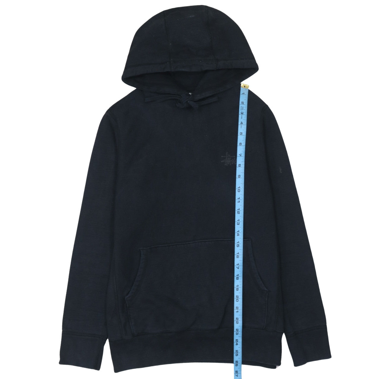 Mens UK Size S Stussy Black Pullover Hoodie