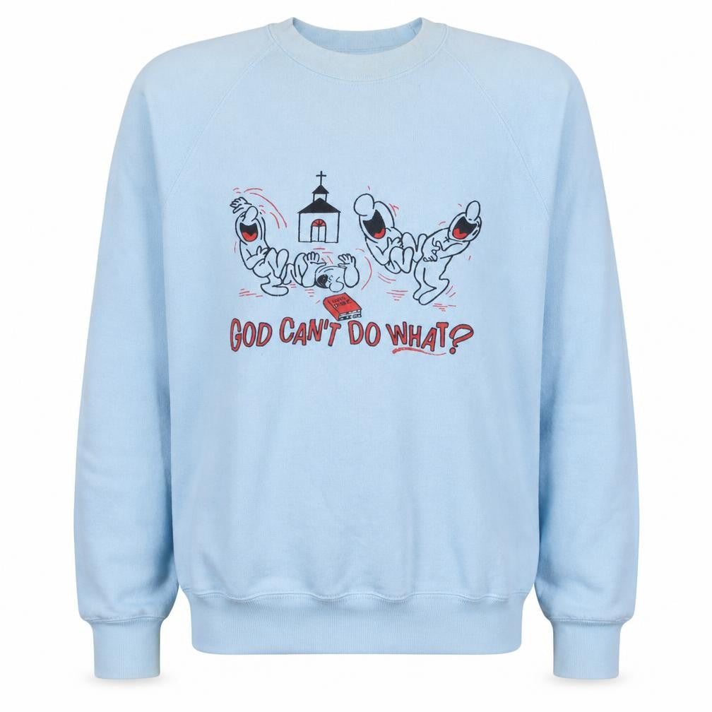 Mens UK Size L Fruit of the Loom Blue Pullover Sweatshirt