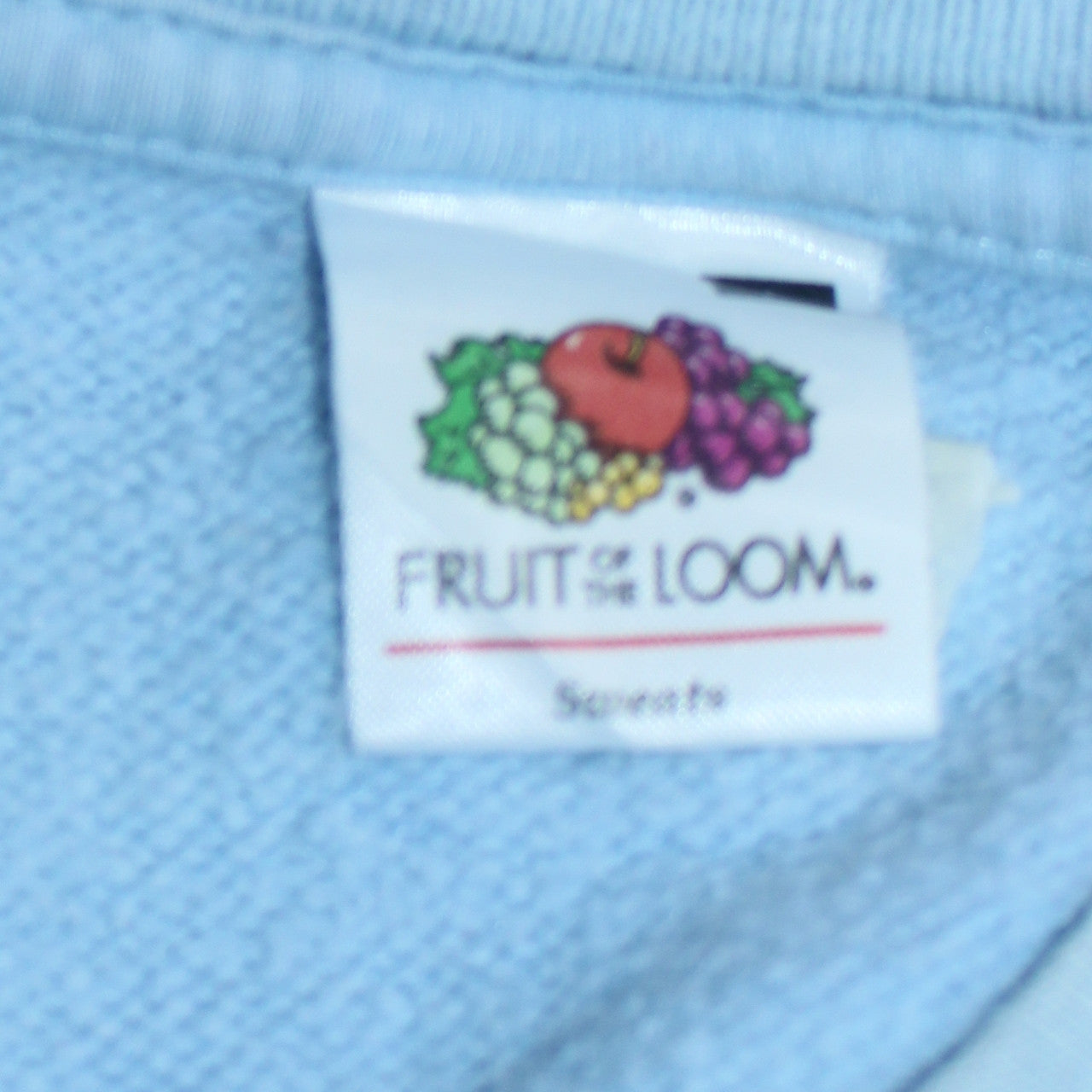 Mens UK Size L Fruit of the Loom Blue Pullover Sweatshirt