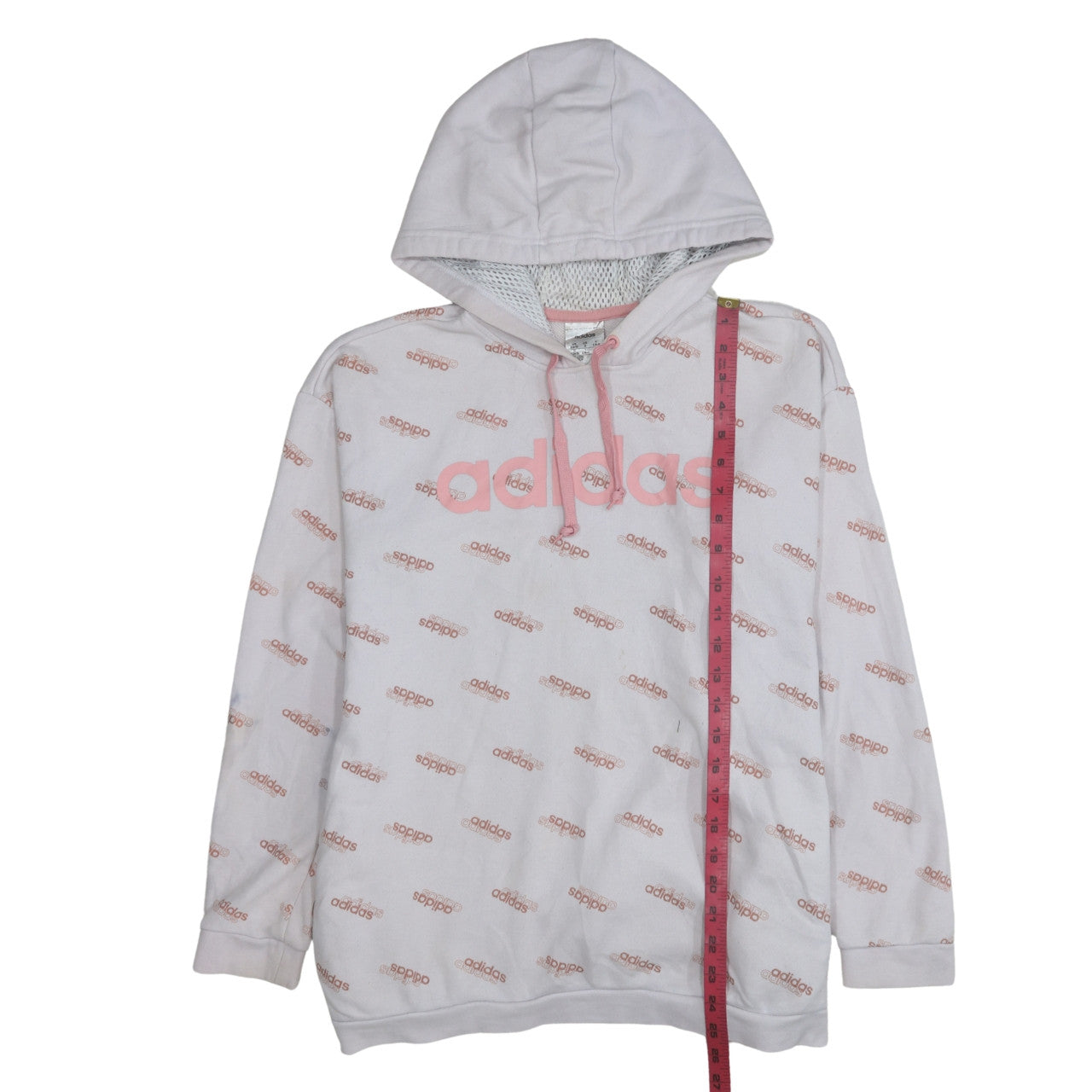 Womens UK Size S adidas White Pullover Hoodie
