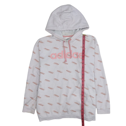 Womens UK Size S adidas White Pullover Hoodie