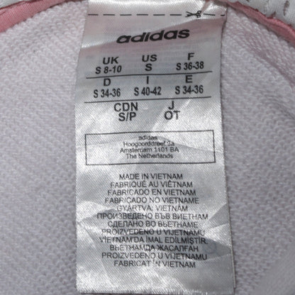 Womens UK Size S adidas White Pullover Hoodie