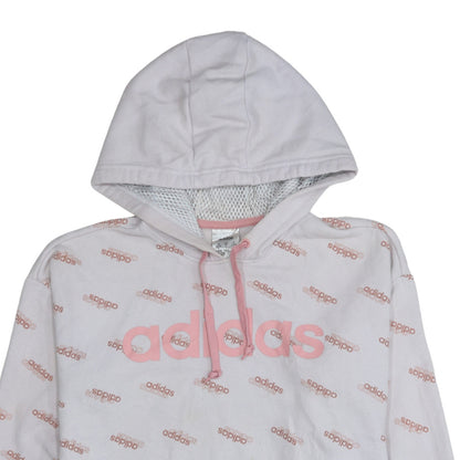 Womens UK Size S adidas White Pullover Hoodie