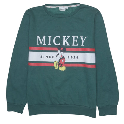 Womens UK Size S Disney Green Pullover Sweatshirt