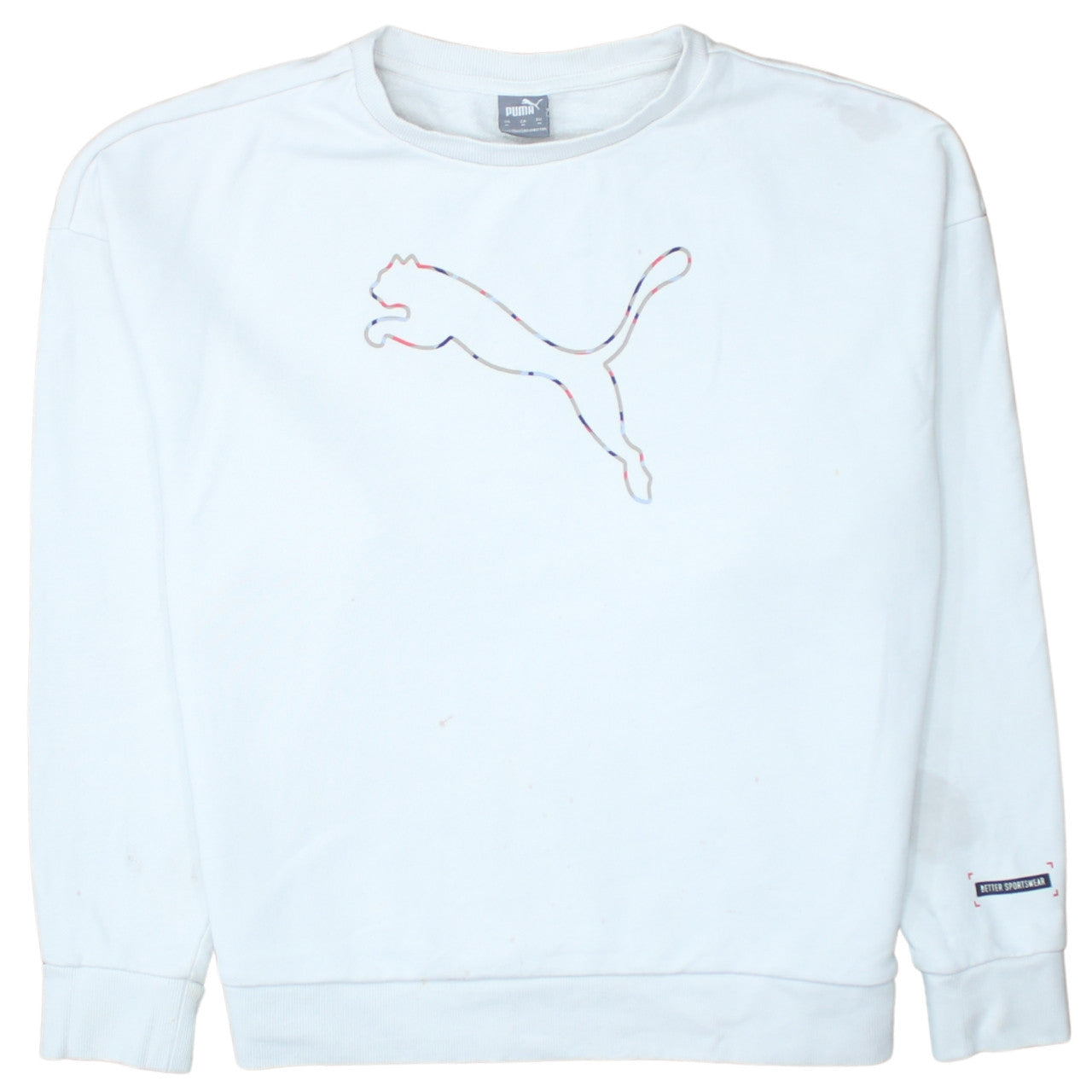 Womens UK Size M PUMA White Pullover Sweatshirt