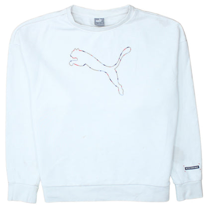 Womens UK Size M PUMA White Pullover Sweatshirt