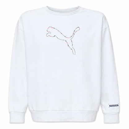 Womens UK Size M PUMA White Pullover Sweatshirt