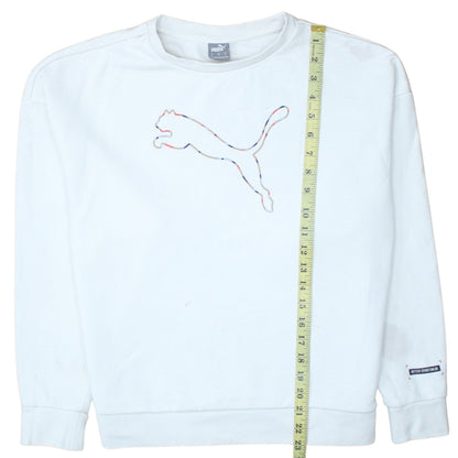 Womens UK Size M PUMA White Pullover Sweatshirt