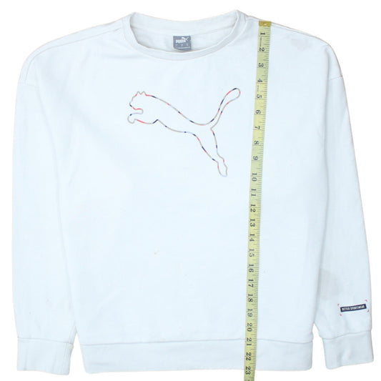 Womens UK Size M PUMA White Pullover Sweatshirt