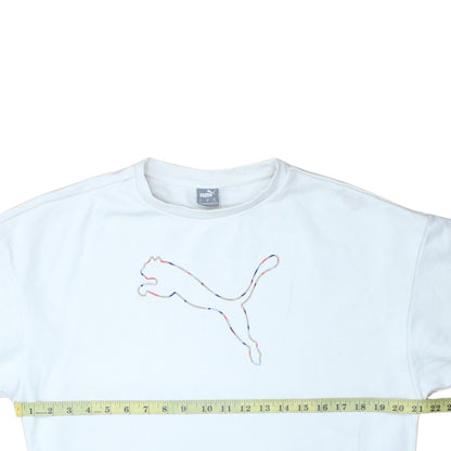 Womens UK Size M PUMA White Pullover Sweatshirt