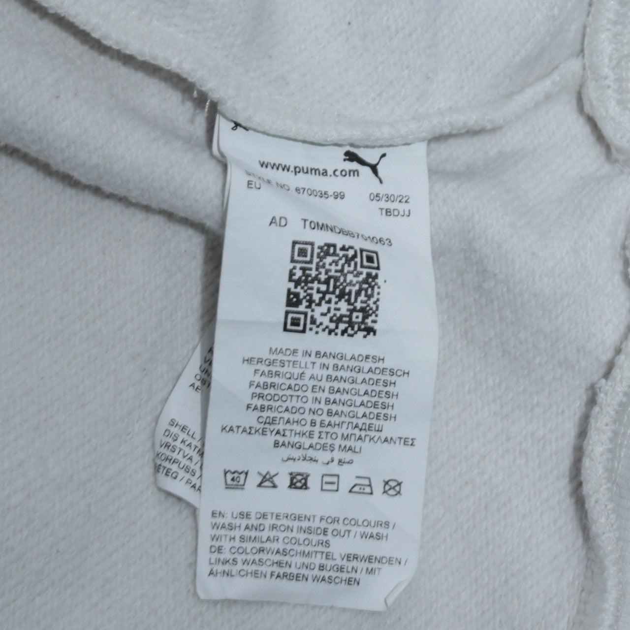 Womens UK Size M PUMA White Pullover Sweatshirt