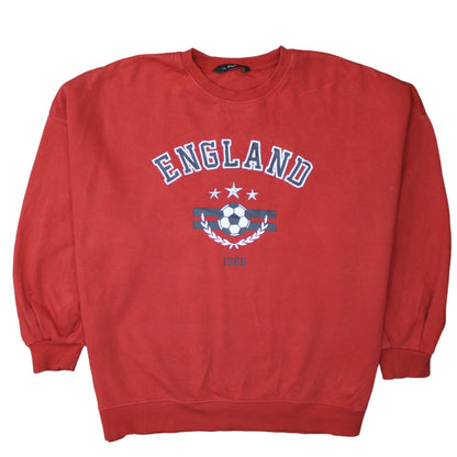 Womens UK Size 16 F&F Red Pullover Sweatshirt