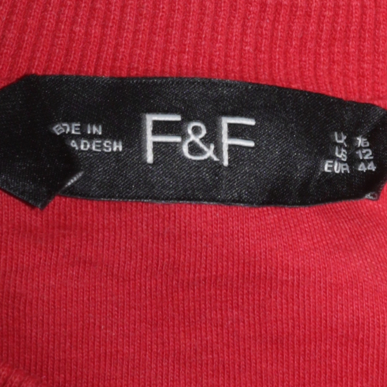 Womens UK Size 16 F&F Red Pullover Sweatshirt