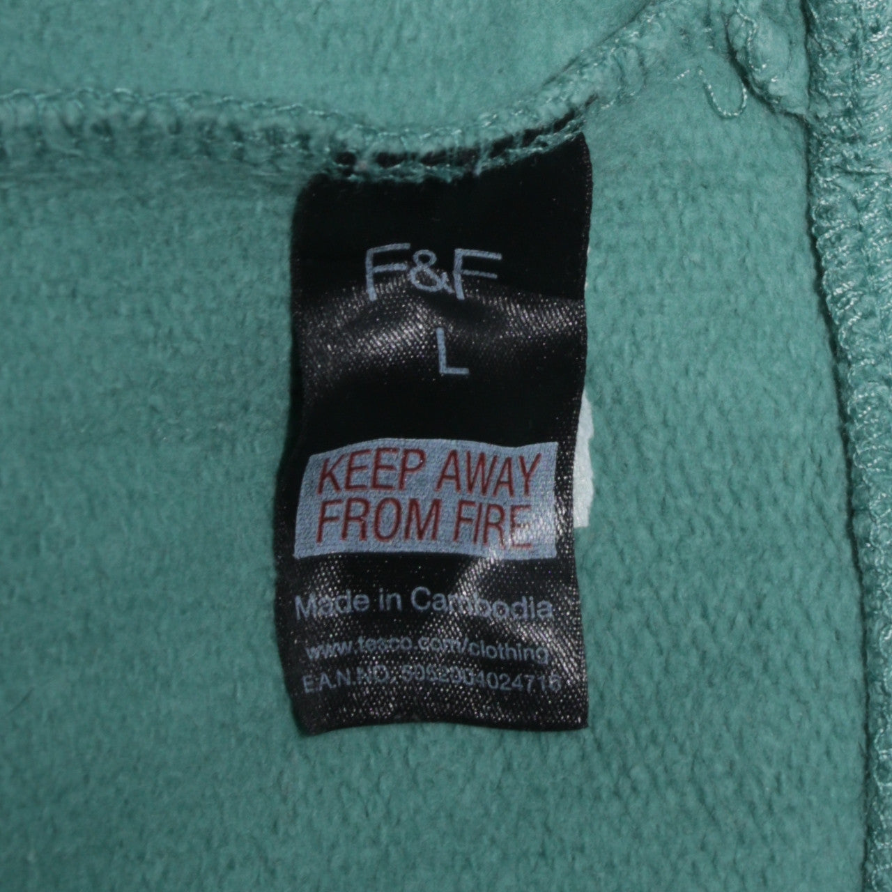 Mens UK Size L F&F Green Pullover Hoodie