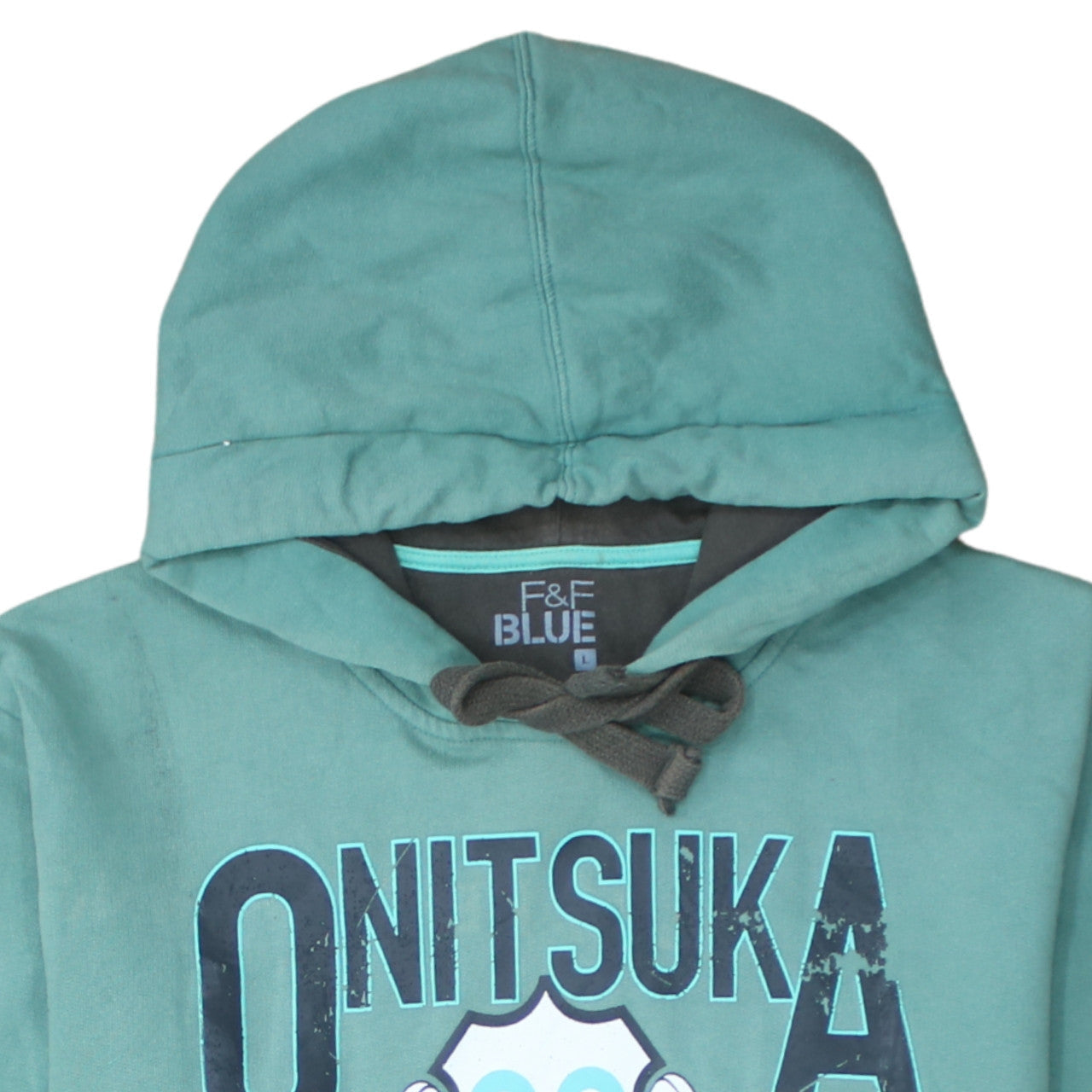 Mens UK Size L F&F Green Pullover Hoodie