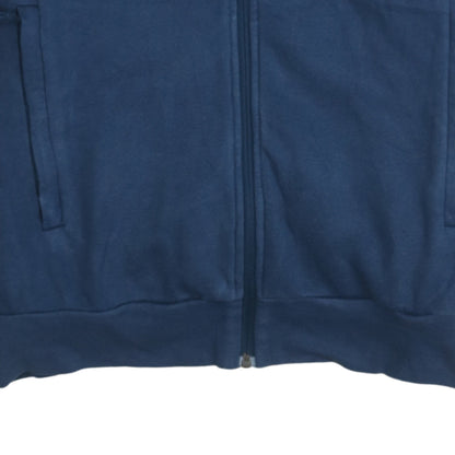 Adidas Boys Blue Full Zip Hoodie S Rugby Logo Fleece Sweatshirt