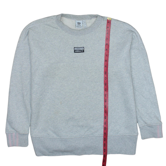 Womens UK Size 10 adidas Grey Pullover Sweatshirt
