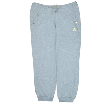 Nike Women’s Grey Jogger Sweatpants M Regular Fit Drawstring Trousers