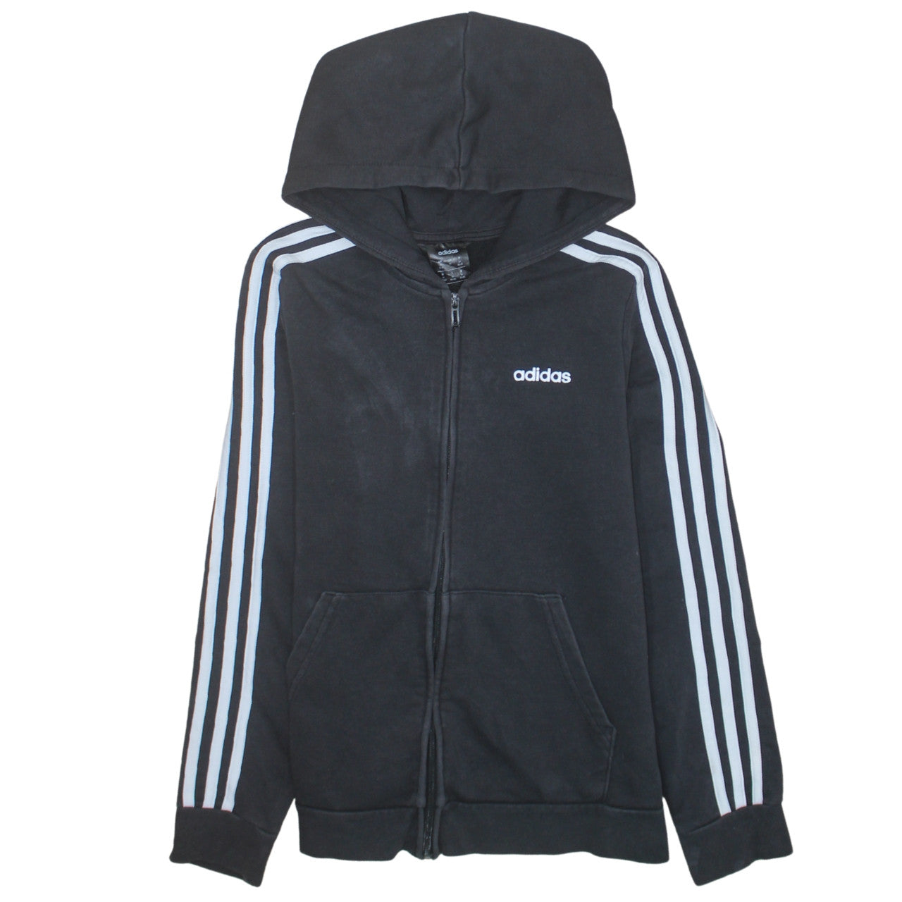 Womens UK Size M adidas Black Full Zip Hoodie