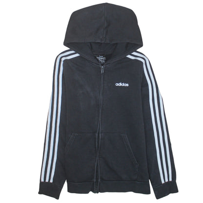 Womens UK Size M adidas Black Full Zip Hoodie