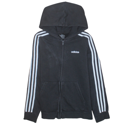 Womens UK Size M adidas Black Full Zip Hoodie