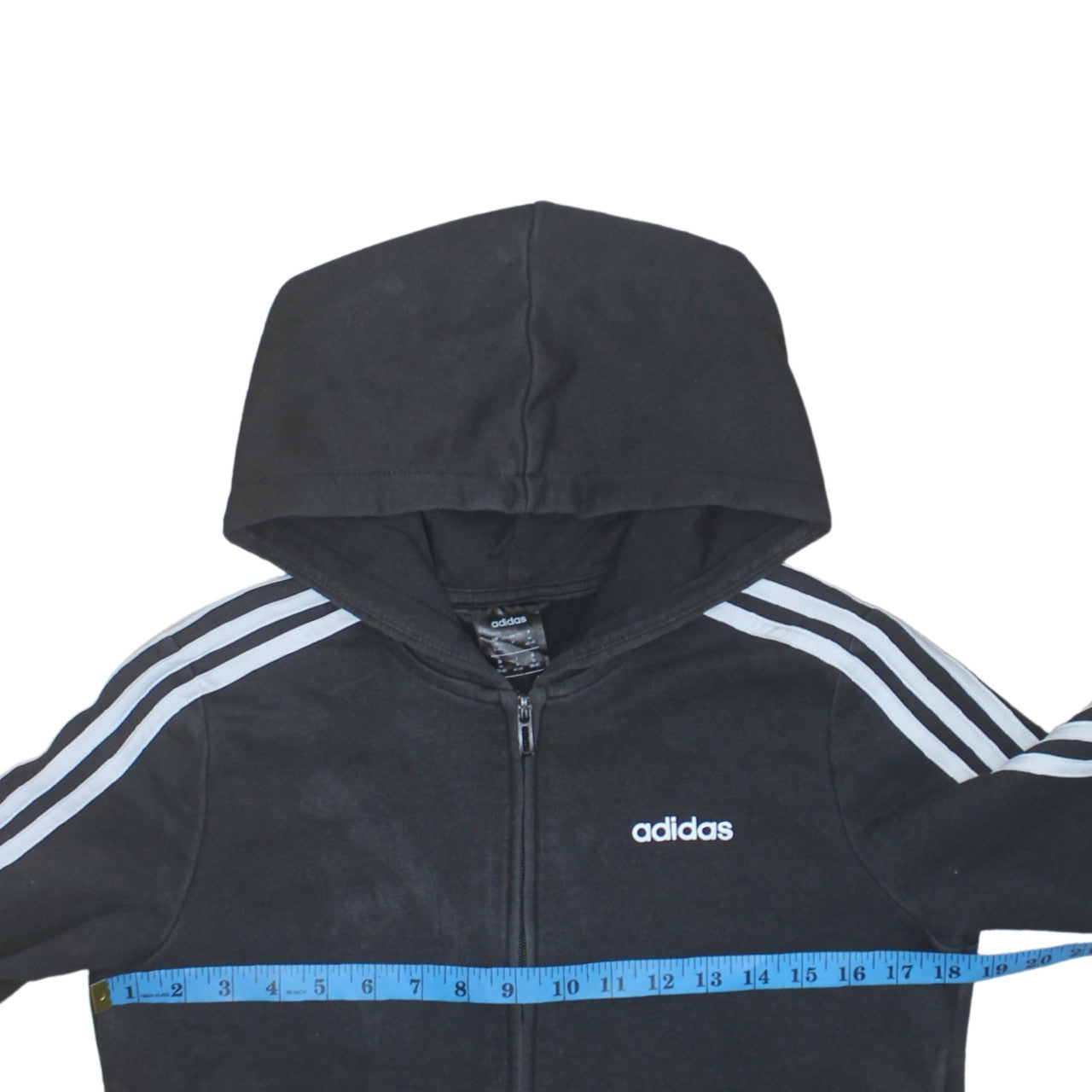 Womens UK Size M adidas Black Full Zip Hoodie