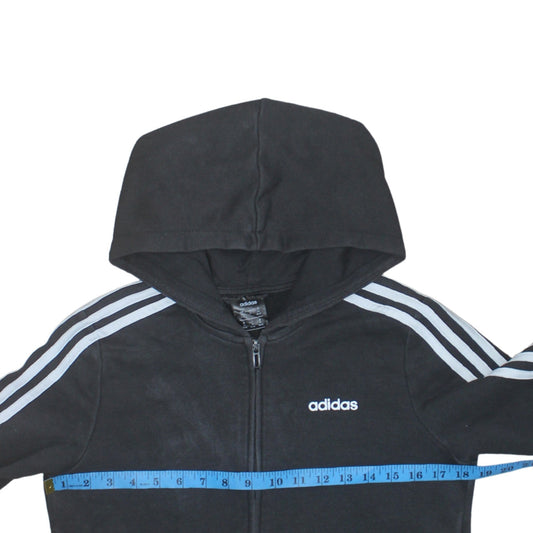 Womens UK Size M adidas Black Full Zip Hoodie