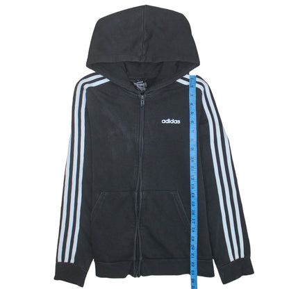 Womens UK Size M adidas Black Full Zip Hoodie