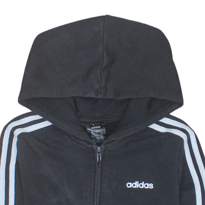 Womens UK Size M adidas Black Full Zip Hoodie
