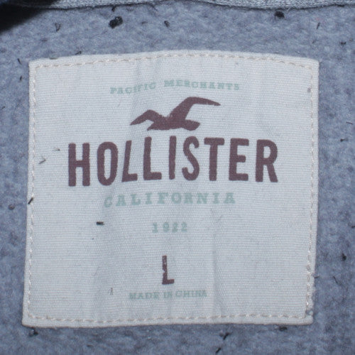 Mens UK Size L Hollister Blue Pullover Hoodie