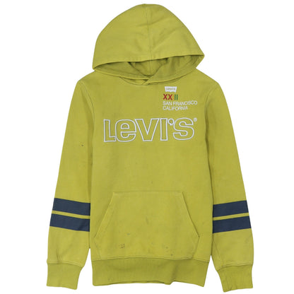 Levi's Boys Green Hoodie 14 Years 164cm Pullover Hooded Sweatshirt Logo Cotton