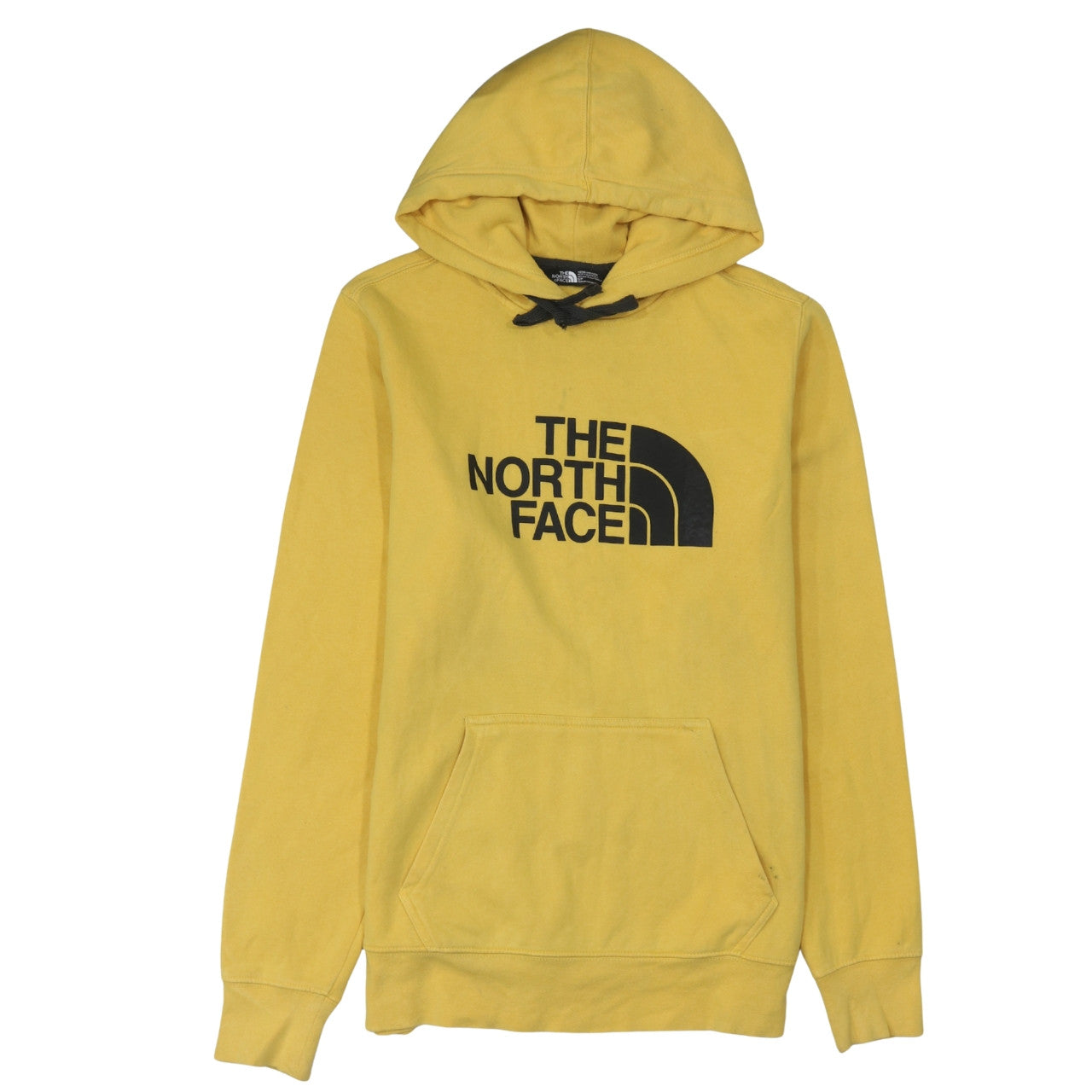Mens UK Size S The North Face Yellow Pullover Hoodie