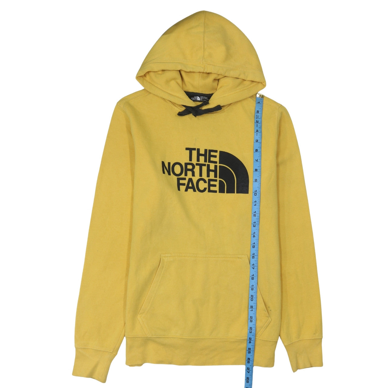 Mens UK Size S The North Face Yellow Pullover Hoodie