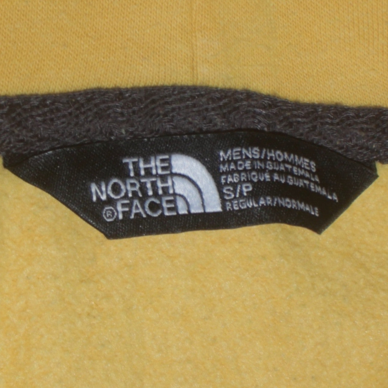 Mens UK Size S The North Face Yellow Pullover Hoodie