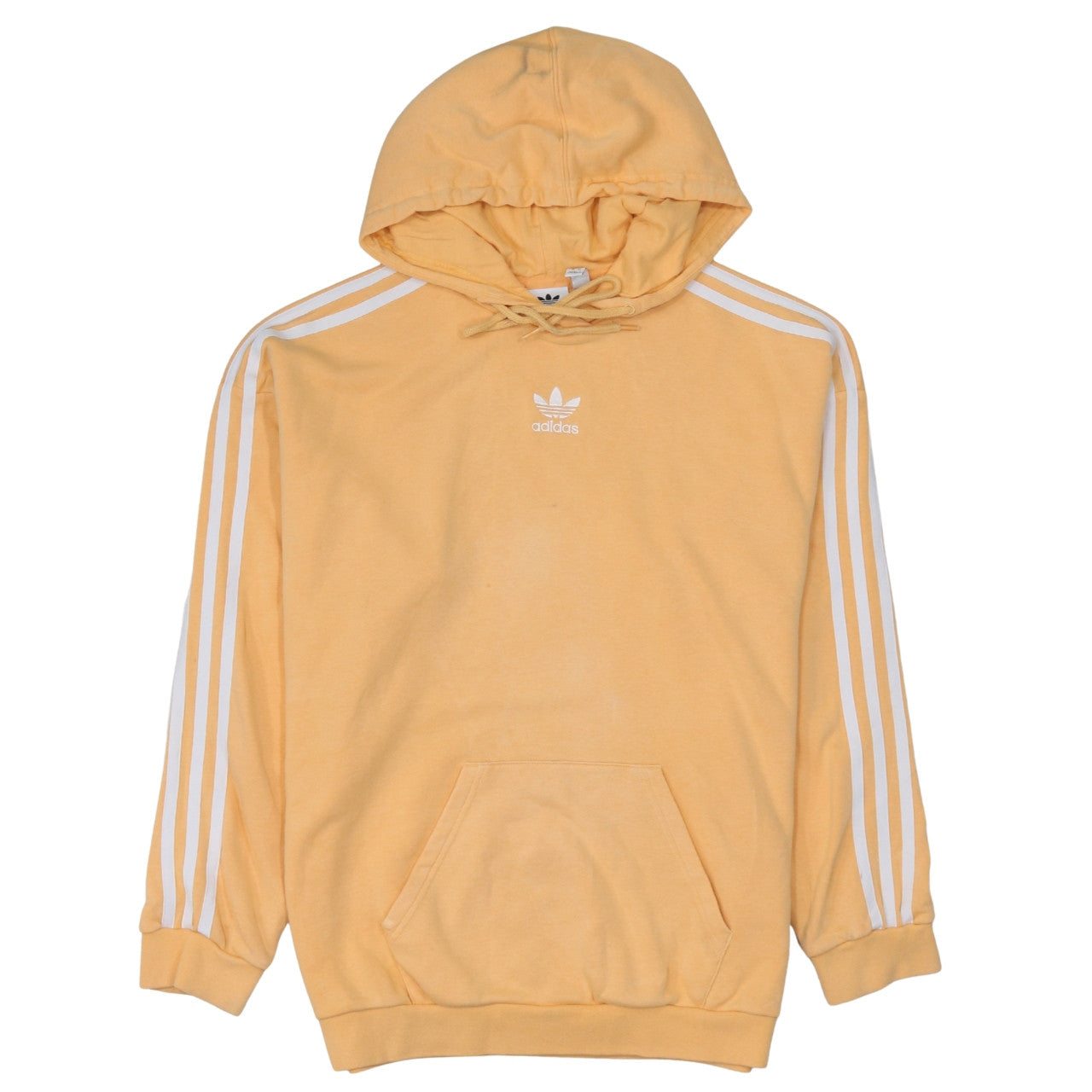 Womens UK Size 10 adidas Yellow Pullover Hoodie