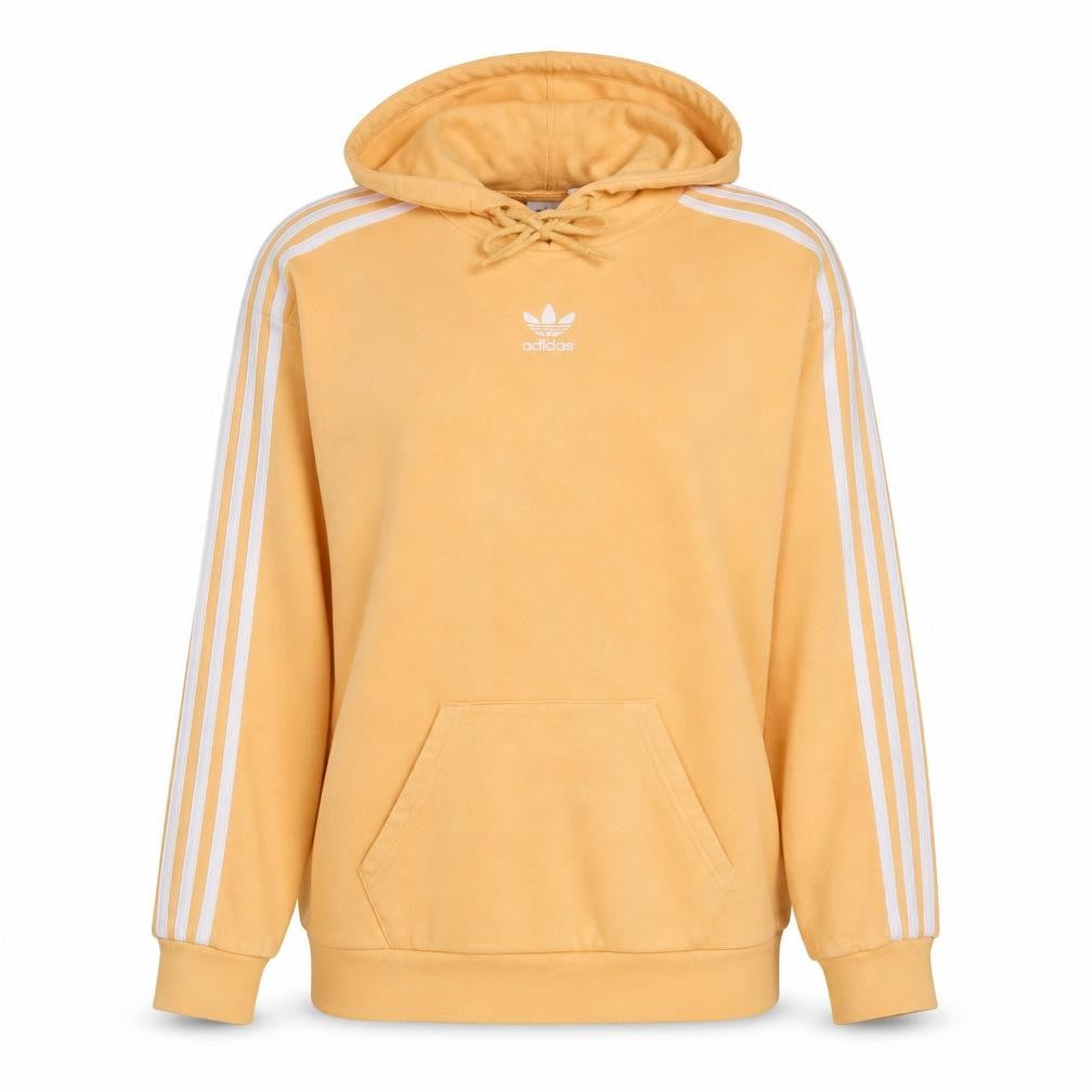 Womens UK Size 10 adidas Yellow Pullover Hoodie