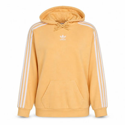 Womens UK Size 10 adidas Yellow Pullover Hoodie