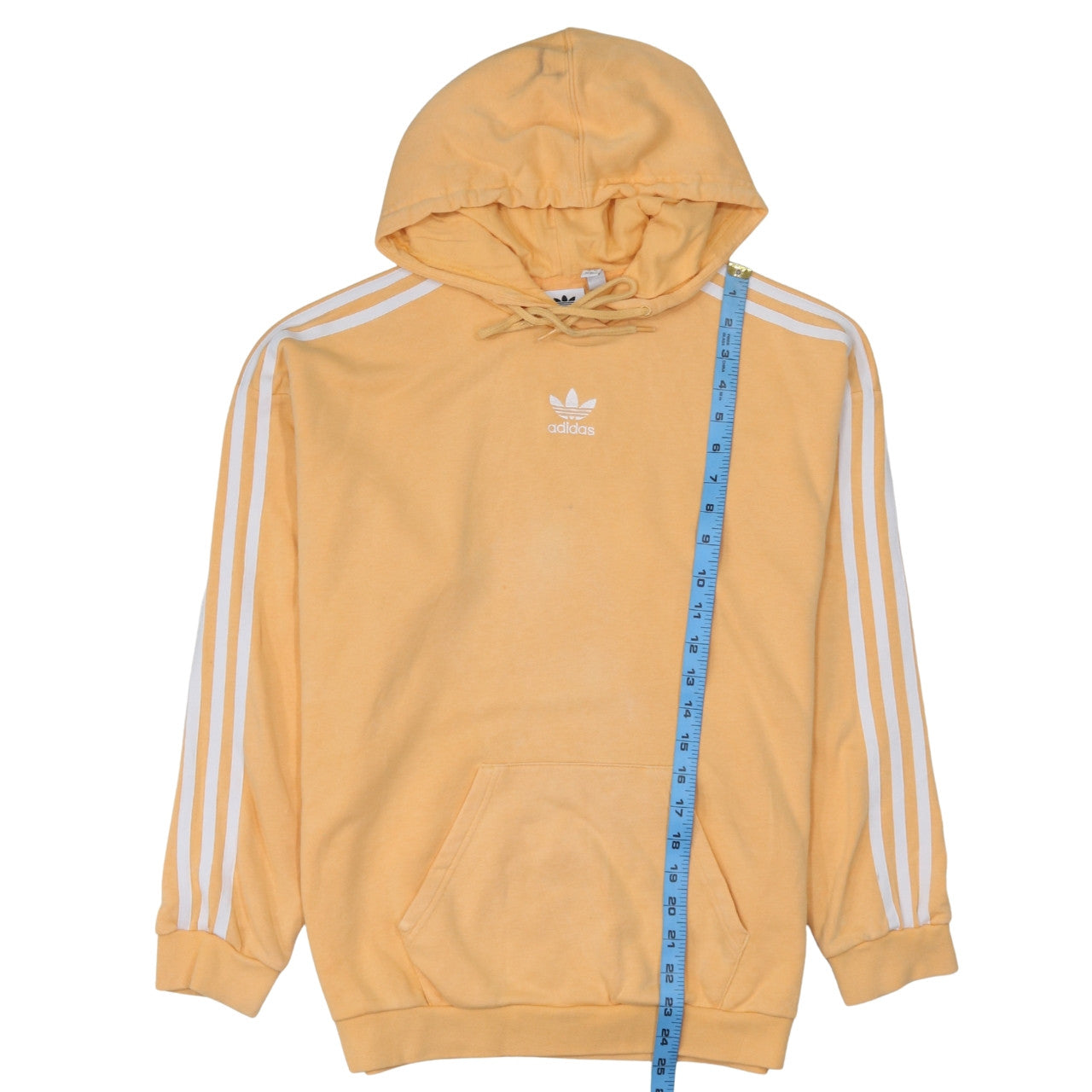 Womens UK Size 10 adidas Yellow Pullover Hoodie
