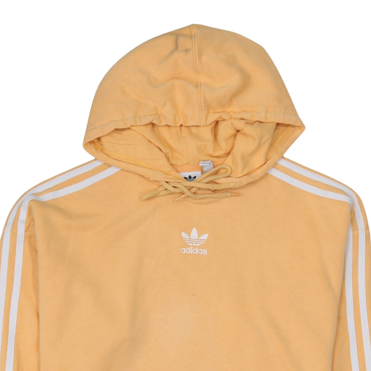 Womens UK Size 10 adidas Yellow Pullover Hoodie