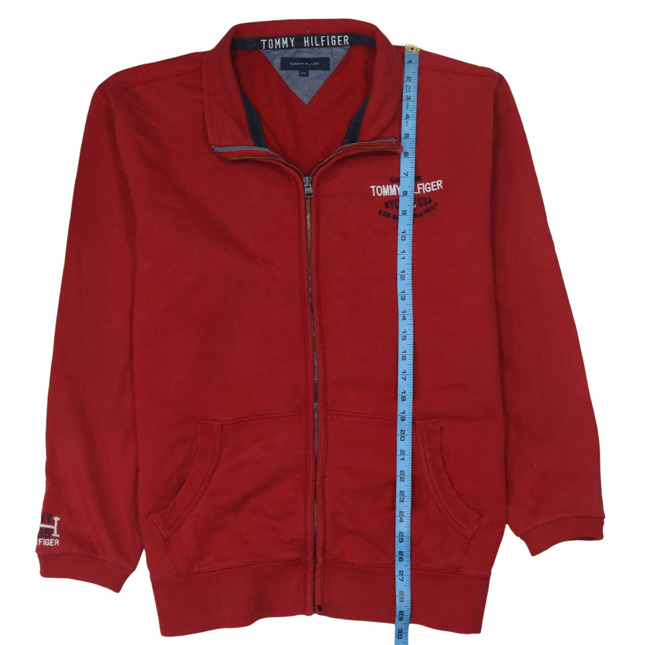 Mens UK Size 2XL Tommy Hilfiger Red Gym & Training Casual Walking Jacket