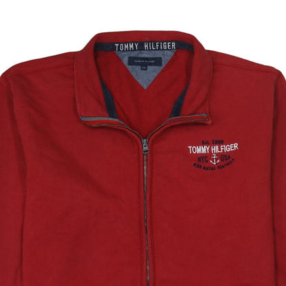 Mens UK Size 2XL Tommy Hilfiger Red Gym & Training Casual Walking Jacket