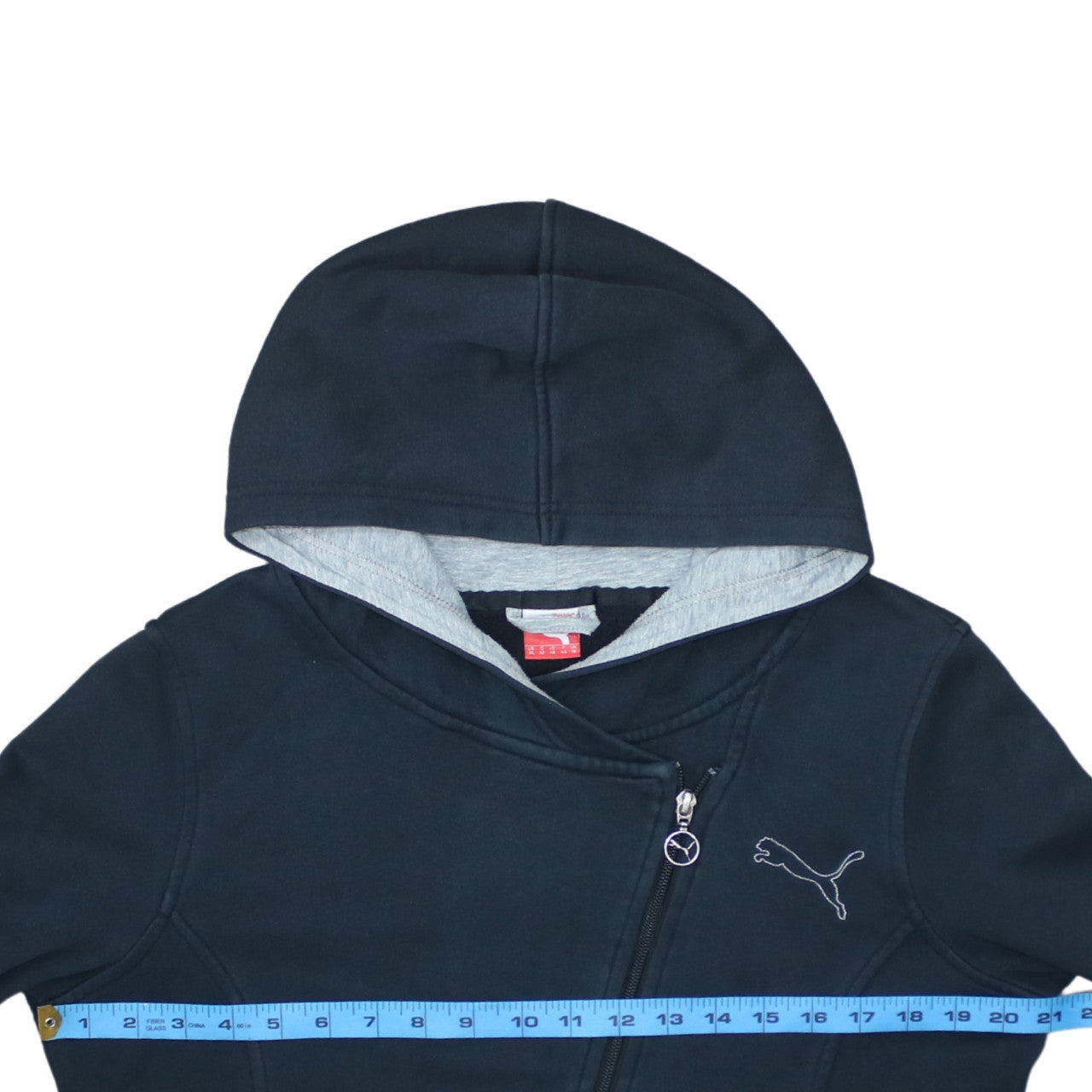 Womens UK Size 16 PUMA Black Full Zip Hoodie
