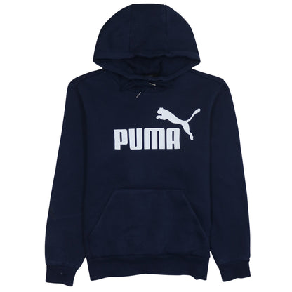 Mens UK Size XS PUMA Blue Pullover Hoodie